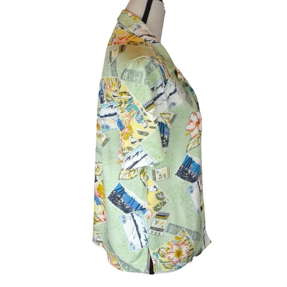 Vintage Island Traders Short Sleeve Button Down Tropical Rayon Shirt, Small - Picture 4 of 7